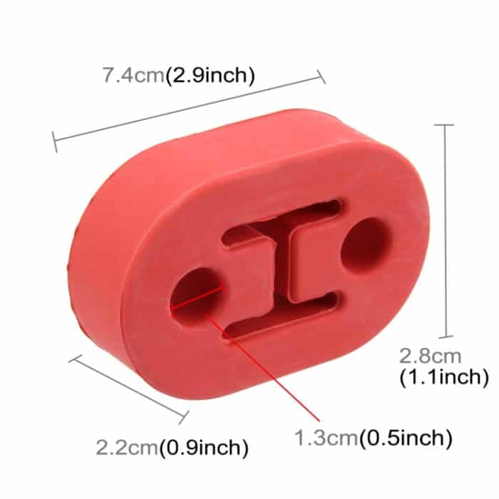Universal Auto Zwei Löcher Einstellbare Gummi Montage Halterung Auspuff Rohr Hängen Gummi Rohr Auto Auspuff Rohr Hängen Schäkel Hängen Auspuff hängen von Ohr, 2 Holes (Blue), 2 Holes (Red), 2 Holes (Yellow), 2 Holes (Black) – Bild 3
