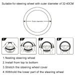 Krokodil-Textur, universelle Gummi-Lenkradabdeckung für 34–48 cm große Räder – Bild 6
