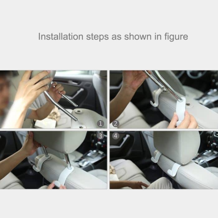 2 PCS 3R 1,5 kg Ladekapazität Auto-Rücksitz Praktischer Kleinigkeitenhaken zum Halten des Plastiktüten-Rucksacks – Bild 5