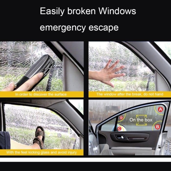 9 in 1 Digitaler Reifendruckmesser Multifunktions-Sicherheitshammer mit Schweizer Taschenmesser, Taschenlampe und roter Sicherheitsleuchte, Outdoor-Werkzeugsatz – Bild 11