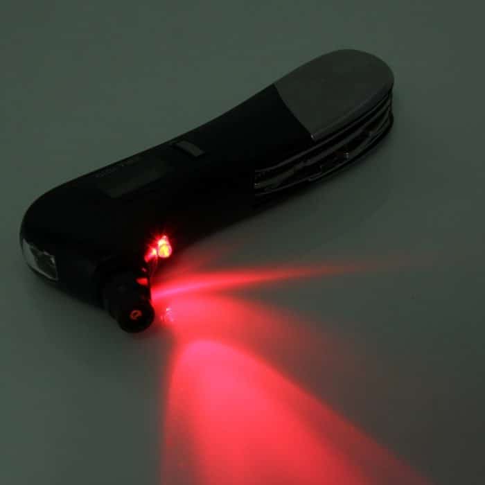 9 in 1 Digitaler Reifendruckmesser Multifunktions-Sicherheitshammer mit Schweizer Taschenmesser, Taschenlampe und roter Sicherheitsleuchte, Outdoor-Werkzeugsatz – Bild 8
