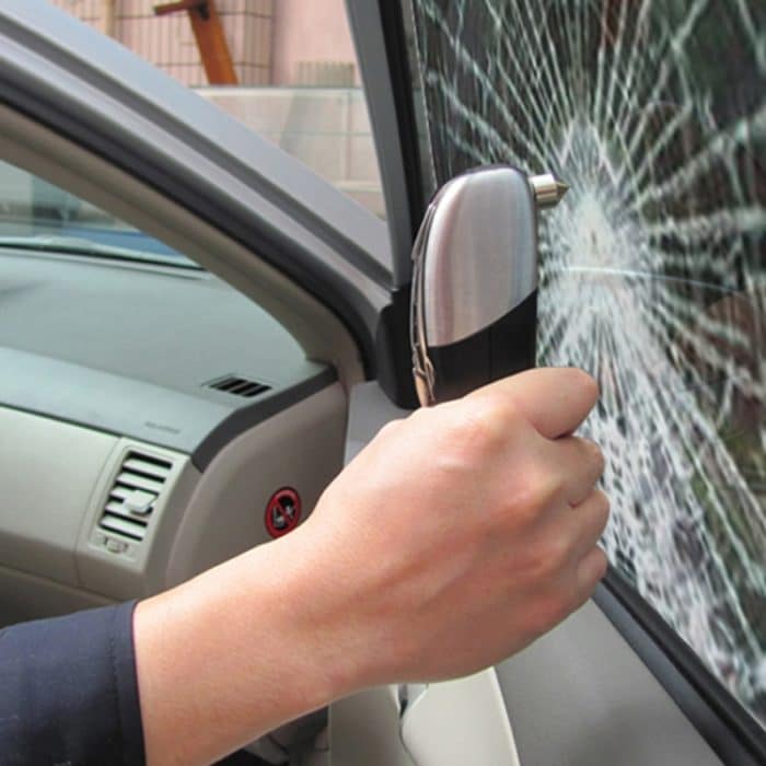 9 in 1 Digitaler Reifendruckmesser Multifunktions-Sicherheitshammer mit Schweizer Taschenmesser, Taschenlampe und roter Sicherheitsleuchte, Outdoor-Werkzeugsatz – Bild 10