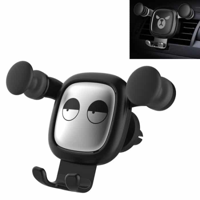 CMS6810B.jpg Große Augen Muster Schwerkraft Cartoon Air Vent Autohalterung Handyhalter, Big Eyes(Black), Big Eyes(Silver) – Bild 1