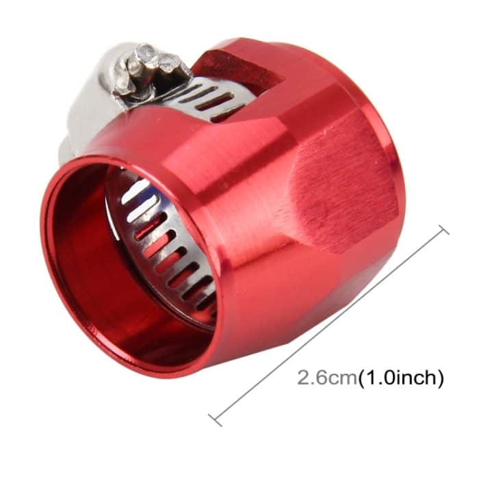AN10 Car Performance Aluminium Zubehör Adapter Nitrit Schlauch Finisher Adapter Nylon Geflochtene Schlauchschelle Rot Finish, Zufällige Farblieferung – Bild 3