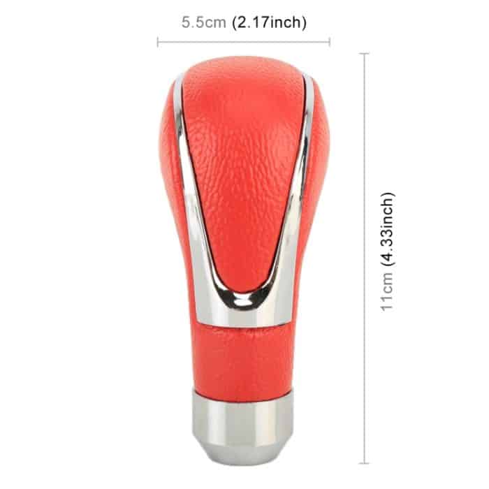 Universeller Auto-Schaltknauf aus PU-Leder und Metall, modifizierter Auto-Auto-Getriebe-Schalthebelknopf, Gear Shift Knob(Red), Shift Knob 2 – Bild 3
