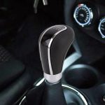 Universal Auto Leder Metall Schaltknauf Modifiziertes Auto Auto Getriebe Schalthebel Knopf, Shift Lever Knob(Black), Shift Lever Knob(Silver)