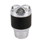 Universal Auto Diamant Schaltknauf Modifizierte Auto Schaltknauf Auto Getriebe Schalthebel Knopf Schaltknäufe, Shift Lever Knob Gear Knobs(Silver) – Bild 2