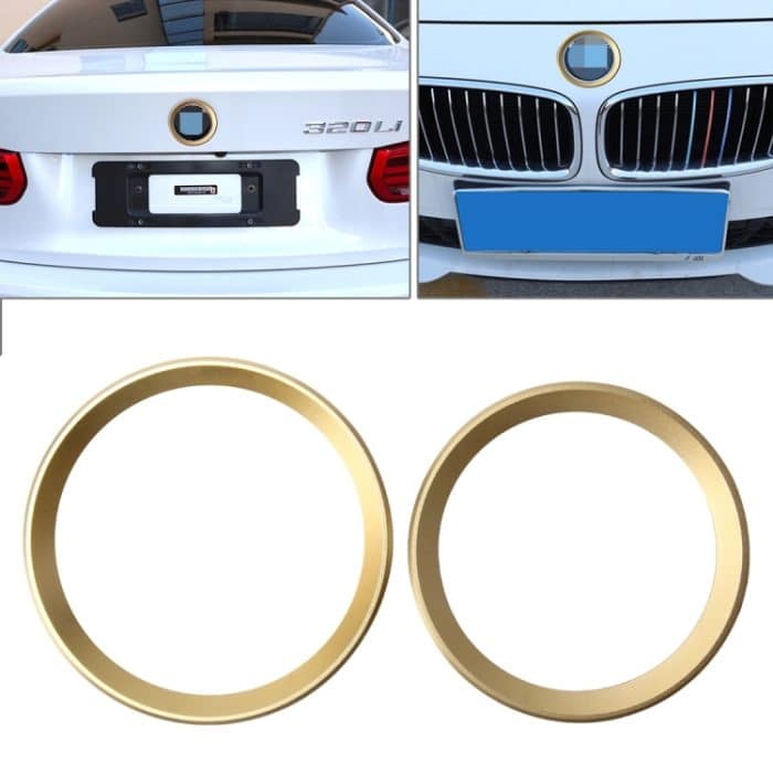 CMS7025J.jpg 2 Teile/satz Zinklegierung Lenkrad Dekoration Ring Aufkleber Logo Auto Styling Modifikation Auto Front Logo Ring Dekoration Hintere Abdeckung Trim Haube Emblem Ringe für BMW 3er, For BMW 3 Series – Bild 1