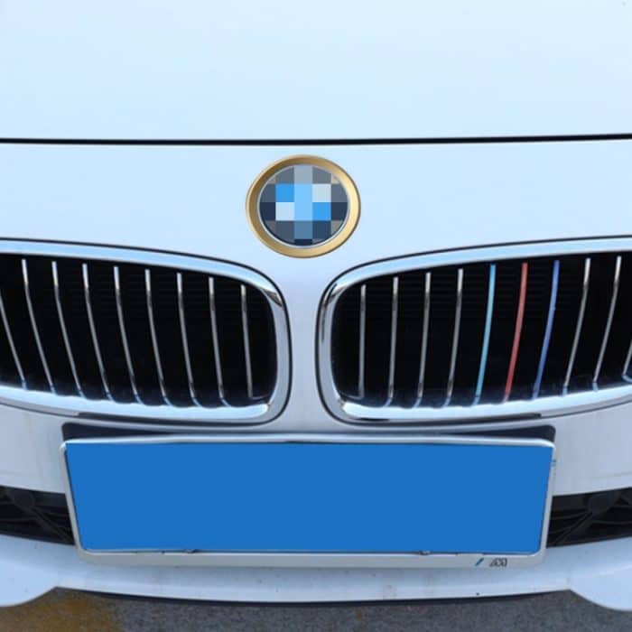 2 Teile/satz Zinklegierung Lenkrad Dekoration Ring Aufkleber Logo Auto Styling Modifikation Auto Front Logo Ring Dekoration Hintere Abdeckung Trim Haube Emblem Ringe für BMW 3er, For BMW 3 Series – Bild 6