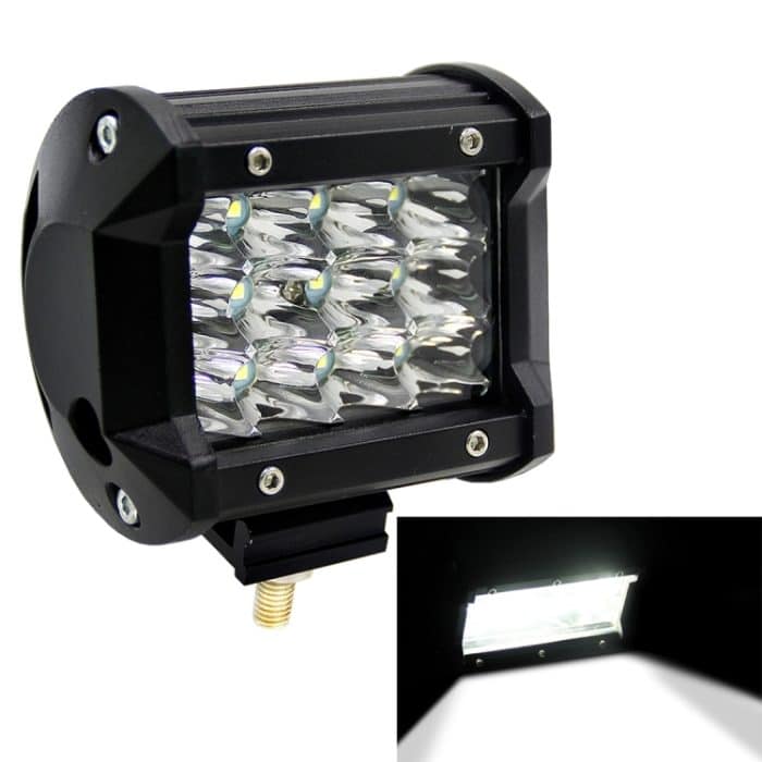 CMS7031WL.jpg 4 Zoll dreireihige LED-Lichtleiste, modifizierte Offroad-Lichter, Dachlichtleiste, IP67, wasserdicht, 9 W, Kondensator, 6000 K, 5500 lm, LED-Scheinwerfer, Suchscheinwerfer, Auto-LED-Arbeitsscheinwerfer, DC 10–48 V, Spot+36W – Bild 1