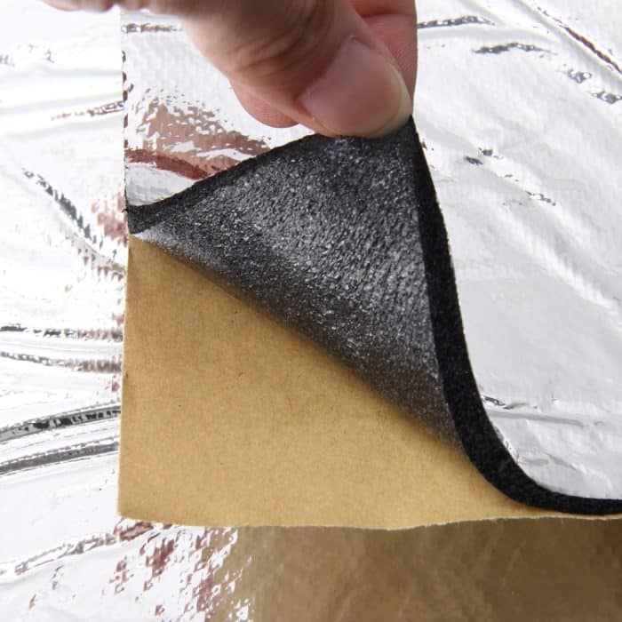 Motorhaube Motor Geräuschdämmung Baumwolle Hitze Wasserdicht selbstklebend Auto Wärme Schalldämmung Baumwolle, Größe: 1m x 1,4m x 5mm – Bild 3