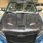 Ein Paar Auto-Carbon-Faser-Abdeckungsschloss, modifiziertes Haubenschloss, allgemeines Rennwagen-Abdeckungsschloss, Carbon Grey, (Black), with Keys(Carbon） – Bild 6