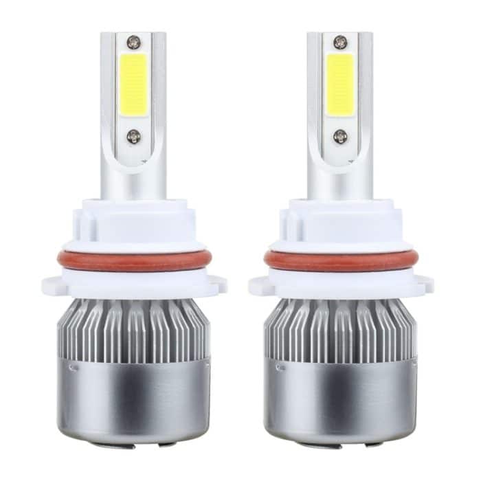 2 Stück 9007 18 W 1800 LM 6000 K IP68 Casnbus Konstantstrom-Auto-LED-Scheinwerfer mit 2 COB-Lampen, DC 9–36 V, 9007 – Bild 2