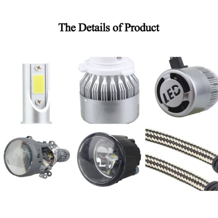 2 Stück 9007 18 W 1800 LM 6000 K IP68 Casnbus Konstantstrom-Auto-LED-Scheinwerfer mit 2 COB-Lampen, DC 9–36 V, 9007 – Bild 4