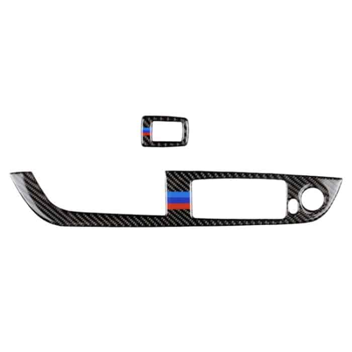 Car Carbon Fiber Window Lift Panel ohne Klappschlüssel Dreifarbiger dekorativer Aufkleber für BMW Z4 Left Drive 2009-2015 – Bild 2