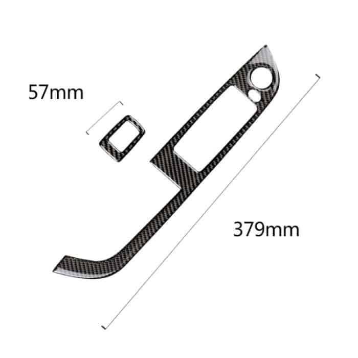 Car Carbon Fiber Window Lift Panel ohne Klappschlüssel Einfarbiger dekorativer Aufkleber für BMW Z4 2009-2015, Geeignet für Linkslenker – Bild 3