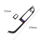 Car Carbon Fiber Window Lift Panel mit Faltschlüssel Dreifarbiger dekorativer Aufkleber für BMW Z4 2009-2015, geeignet für Linkslenker – Bild 3