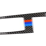 Car Carbon Fiber Window Lift Panel mit Faltschlüssel Dreifarbiger dekorativer Aufkleber für BMW Z4 2009-2015, geeignet für Linkslenker – Bild 5