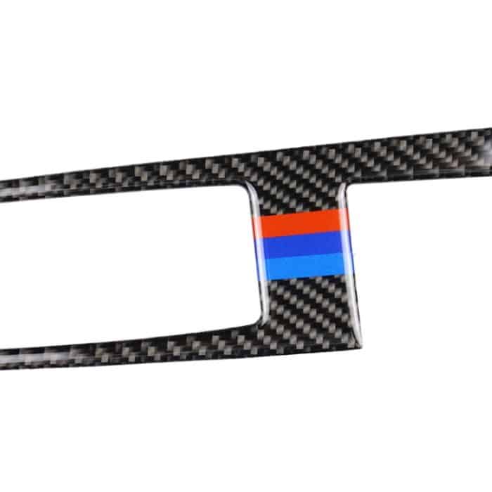 Car Carbon Fiber Window Lift Panel mit Faltschlüssel Dreifarbiger dekorativer Aufkleber für BMW Z4 2009-2015, geeignet für Linkslenker – Bild 5