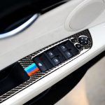 Car Carbon Fiber Window Lift Panel mit Faltschlüssel Dreifarbiger dekorativer Aufkleber für BMW Z4 2009-2015, geeignet für Linkslenker – Bild 8