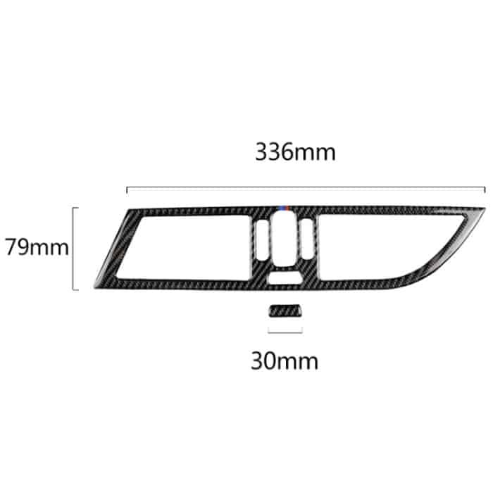 2 PCS Car Carbon Fiber Intermediate Air Outlet Panel Dreifarbiger dekorativer Aufkleber für BMW Z4 2009-2015 Geeignet für Linksfahrten – Bild 2