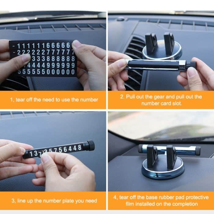 Multifunktions-Auto-Instrumententafel-Handyhalter, temporäre Parkkarte – Bild 14