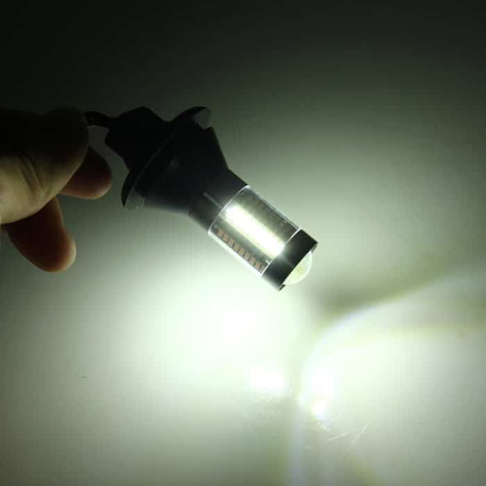 2PCS 1156 / Ba15s 5W 300LM 66LEDs SMD-4014 Auto-Heckbirne Blinker Auto-Rückfahrleuchte Tagfahr-Blinker Autoquelle (weißes Licht + gelbes Licht), Kabellänge: 1 m – Bild 8