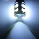 2 Stück 1156/BA15S 4,5 W DC 12 V 6000 K 290 lm Auto-Keramik-Blinker/Rückfahrlicht 27 LEDs SMD-7020 Lampen, mit Projektorlinse, 1156 / BA15S – Bild 7