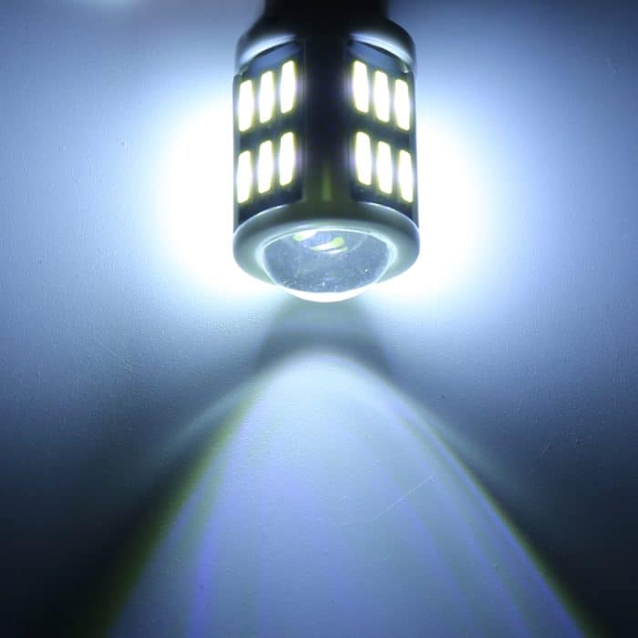 2 Stück 1156/BA15S 4,5 W DC 12 V 6000 K 290 lm Auto-Keramik-Blinker/Rückfahrlicht 27 LEDs SMD-7020 Lampen, mit Projektorlinse, 1156 / BA15S – Bild 7