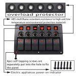 3Pin 6-Wege-Schalter Kombinationsschalterfeld mit Licht- und Projektorlinse für Wohnmobil-Schiff – Bild 6