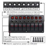 3Pin 8-Wege-Schalter Kombinationsschalterfeld mit Licht- und Projektorlinse für Wohnmobil-Schiff – Bild 5