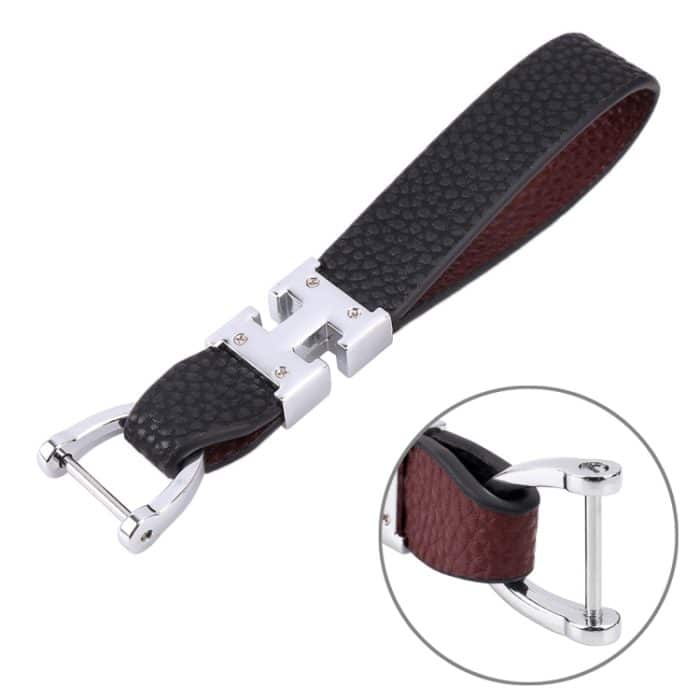 Auto Metall Leder Schlüsselanhänger Schlüsselbund, zufällige Farblieferung – Bild 1