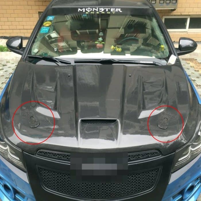 Ein Paar modifizierte Motorhaubenschlösser für allgemeine Rennwagen mit Schlüsseln, with Keys(Black) – Bild 7