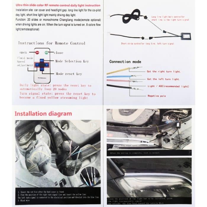 2 PCS 60cm DC12V 19W Ultradünnes Auto Bunte Blinker / Lauflichter SMD-5050 LED-Lampen – Bild 8