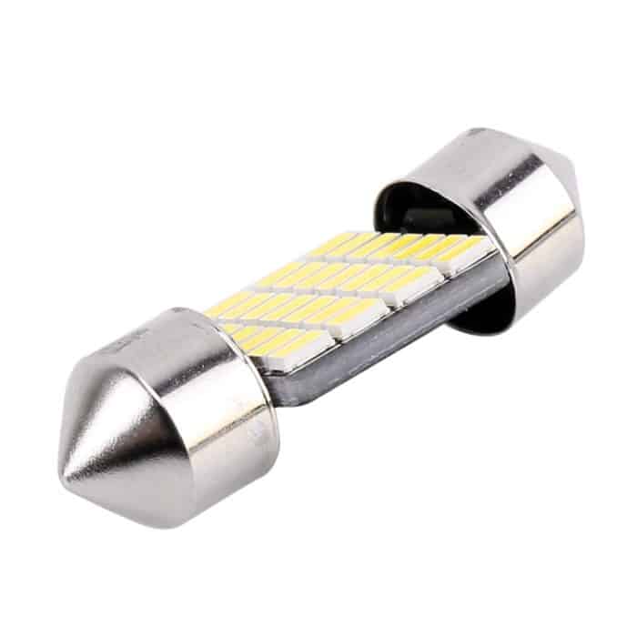 2 PCS 31mm DC12V / 1,2W / 6000K / 80LM 28LEDs SMD-3014 Autokennzeichenleuchte / Lichtkuppel mit Decoder – Bild 4