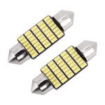 2 PCS 36 mm DC12V / 1,2 W / 6000K / 80LM 33LEDs SMD-3014 Autokennzeichenleuchte / Lichtkuppel mit Decoder – Bild 2