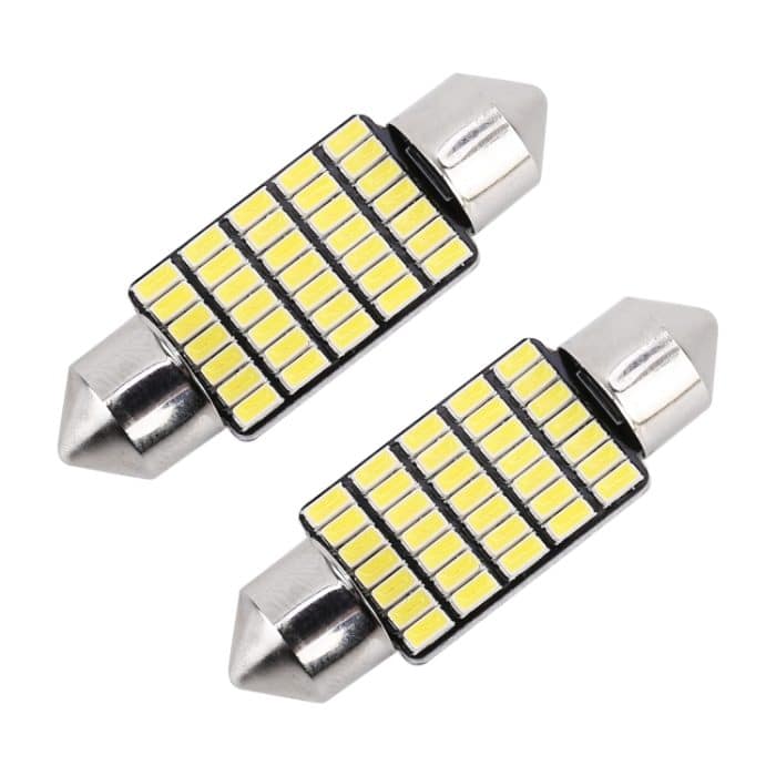2 PCS 36 mm DC12V / 1,2 W / 6000K / 80LM 33LEDs SMD-3014 Autokennzeichenleuchte / Lichtkuppel mit Decoder – Bild 2