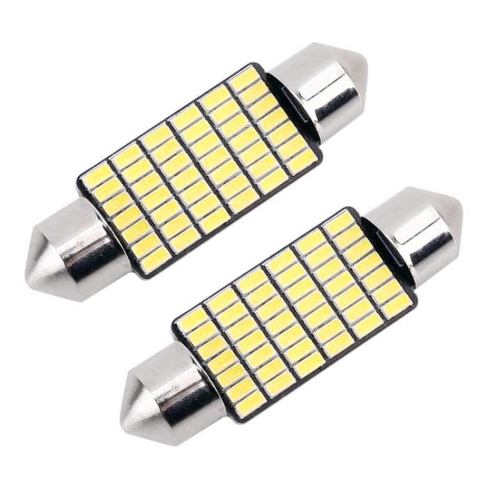 2 PCS 39 mm DC12V / 1,2 W / 6000K / 80LM 42LEDs SMD-3014 Autokennzeichenleuchte / Lichtkuppel mit Decoder – Bild 2