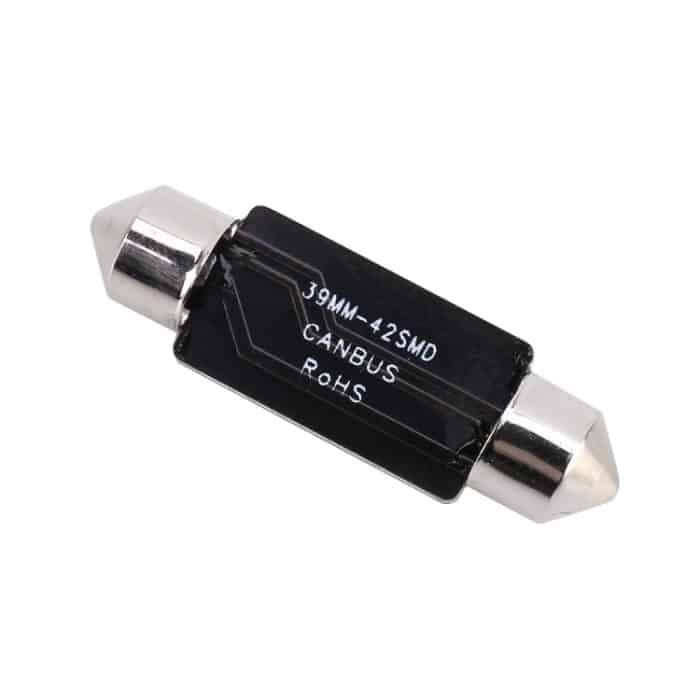 2 PCS 39 mm DC12V / 1,2 W / 6000K / 80LM 42LEDs SMD-3014 Autokennzeichenleuchte / Lichtkuppel mit Decoder – Bild 3