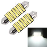 2 PCS 41 mm DC12V / 1,2 W / 6000K / 80LM 49LEDs SMD-3014 Autokennzeichenleuchte / Lichtkuppel mit Decoder