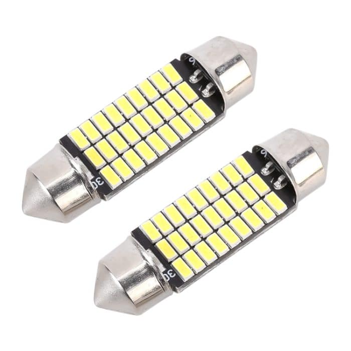 2 PCS 36mm DC12V / 1,5W / 6000K / 100LM 27LEDs SMD-3014 Autokennzeichenleuchte / Lichtkuppel – Bild 2