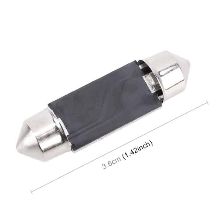 2 PCS 36mm DC12V / 1,5W / 6000K / 100LM 27LEDs SMD-3014 Autokennzeichenleuchte / Lichtkuppel – Bild 3