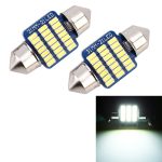 2 PCS 31mm DC12V / 1W / 6000K / 65LM 21LEDs SMD-3014 Autokennzeichenleuchte / Lichtkuppel mit Decoder