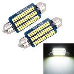 2 PCS 41mm DC12V / 1,5W / 6000K / 100LM 36LEDs SMD-3014 Autokennzeichenleuchte / Lichtkuppel mit Decoder