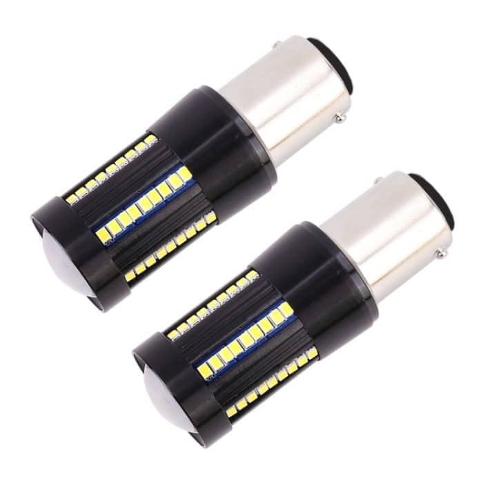 2 PCS 1157 / BAY15D DC9-16V / 8,2W (H) 2,7W (L) / 6000K / 655LM Auto-Bremslichter 66LEDs SMD-2016-Lampen – Bild 2
