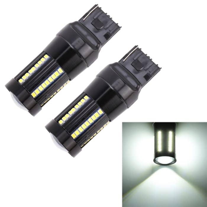 CMS7573.jpg 2 PCS T20 / 7443 DC9-16V / 8,2W (H) 2,7W (L) / 6000K / 655LM Auto-Bremslichter 66LEDs SMD-2016-Lampen – Bild 1