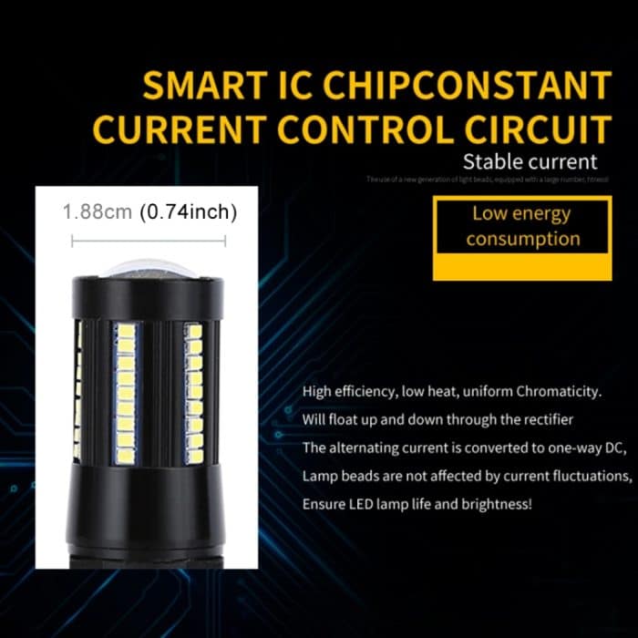 2 PCS T20 / 7443 DC9-16V / 8,2W (H) 2,7W (L) / 6000K / 655LM Auto-Bremslichter 66LEDs SMD-2016-Lampen – Bild 6