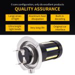 2 PCS H7 DC9-16V / 8,2W / 6000K / 655LM Auto Auto Nebelscheinwerfer 66LEDs SMD-2016 Lampen – Bild 4