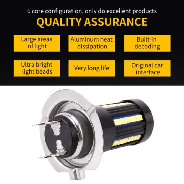 2 PCS H7 DC9-16V / 8,2W / 6000K / 655LM Auto Auto Nebelscheinwerfer 66LEDs SMD-2016 Lampen – Bild 4