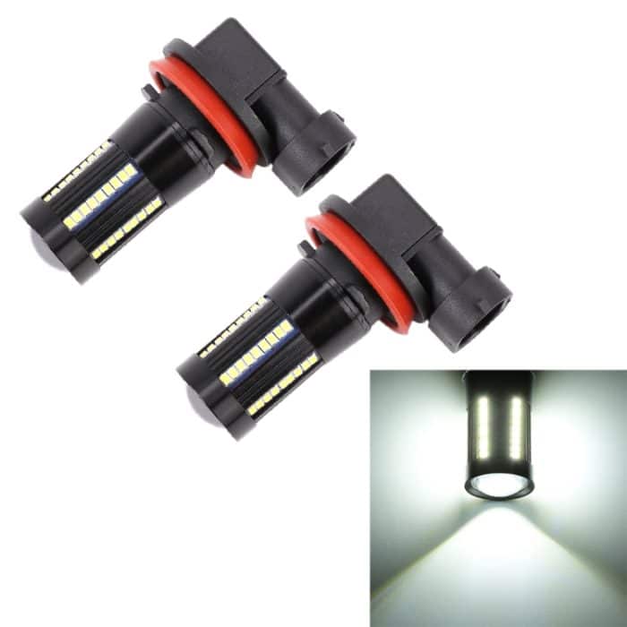 CMS7580.jpg 2 PCS H11 / H8 DC9-16V / 8,2W / 6000K / 655LM Auto Auto Nebelscheinwerfer 66LEDs SMD-2016 Lampen – Bild 1